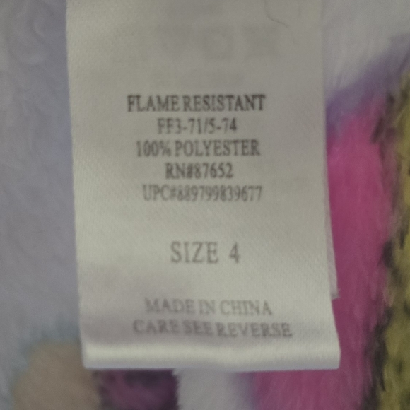 Disney Princess: Girl's Size-4 Robe, Pockets, Attached inner & outer ties/belts - Picture 3 of 15